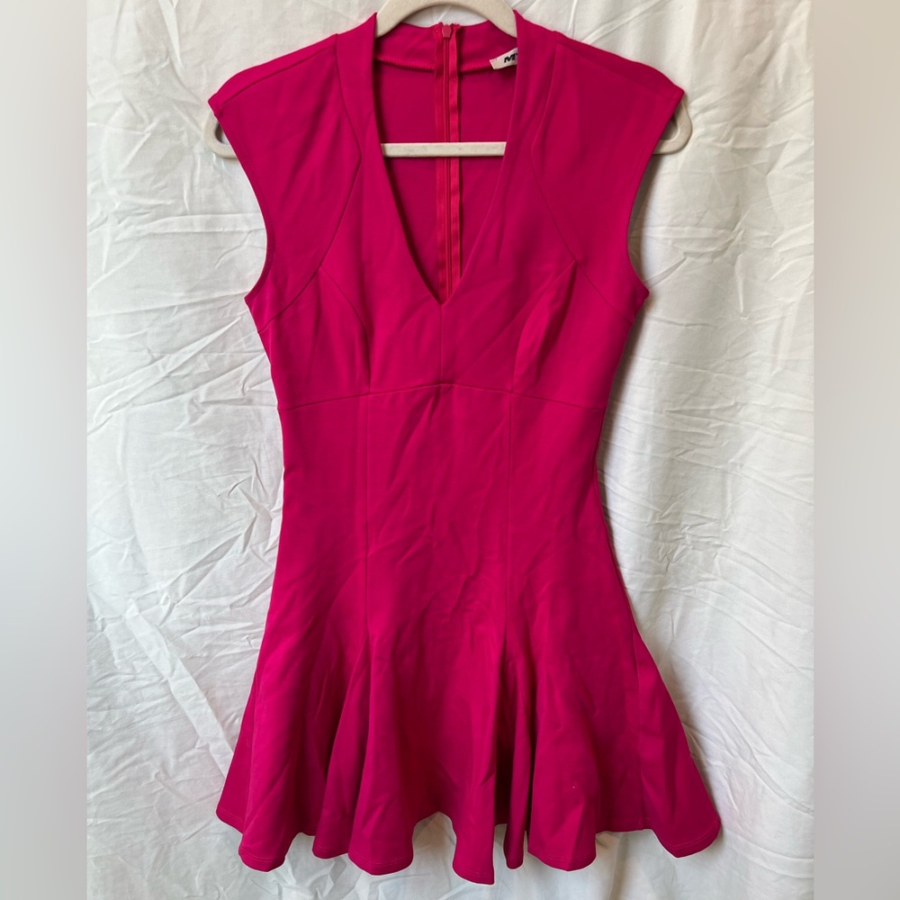 fitted hot pink mini dress